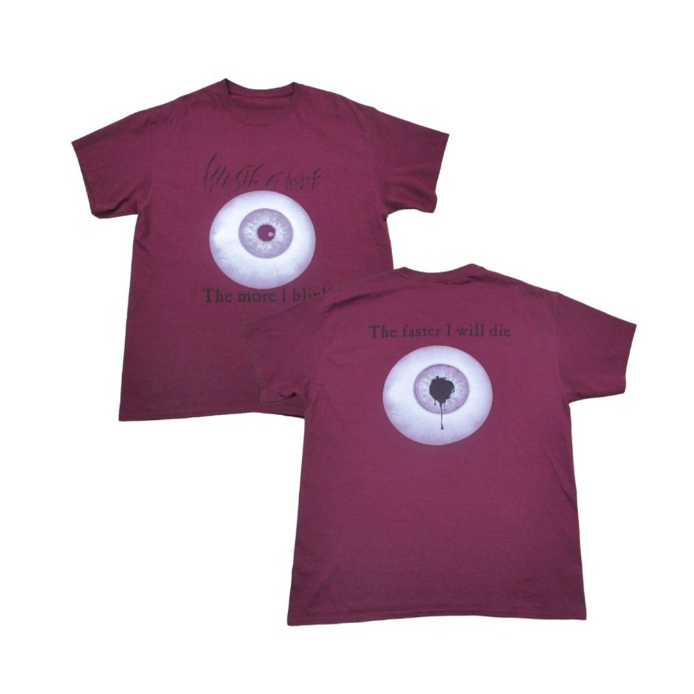 Waste of Wine Eyeball T Shirt Size (L) The More I Blink The Faster I Will Die